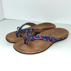 Vionic Sandals Women’s Bella Il Tropical Slip
On Thong Blue Sz 42